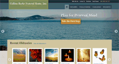 Desktop Screenshot of collinsburkefuneralhome.com