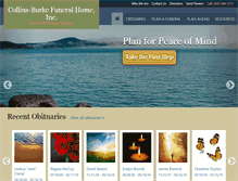 Tablet Screenshot of collinsburkefuneralhome.com